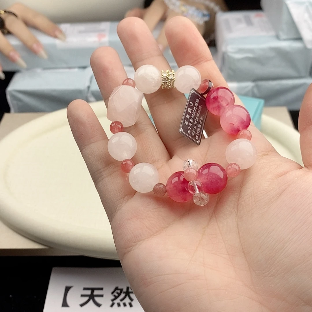 银S925镀金镶嵌手链水晶