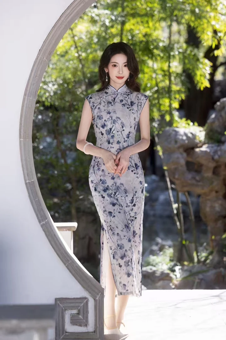 醉思仙 日常气质文艺国风复古优雅长款旗袍