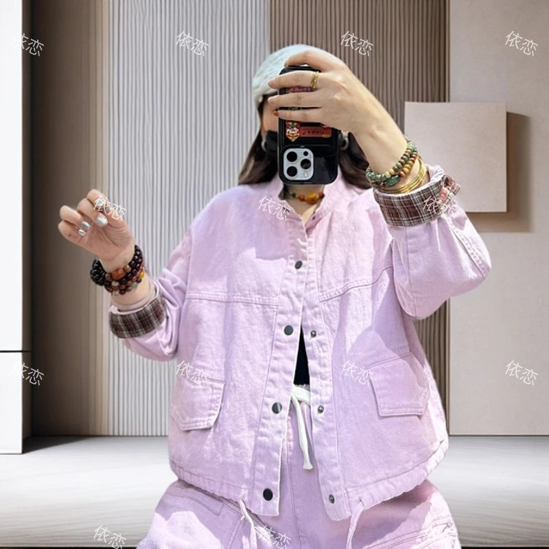 2025YL依恋家休闲百搭时尚宽松潮流牛仔短外套（单件）