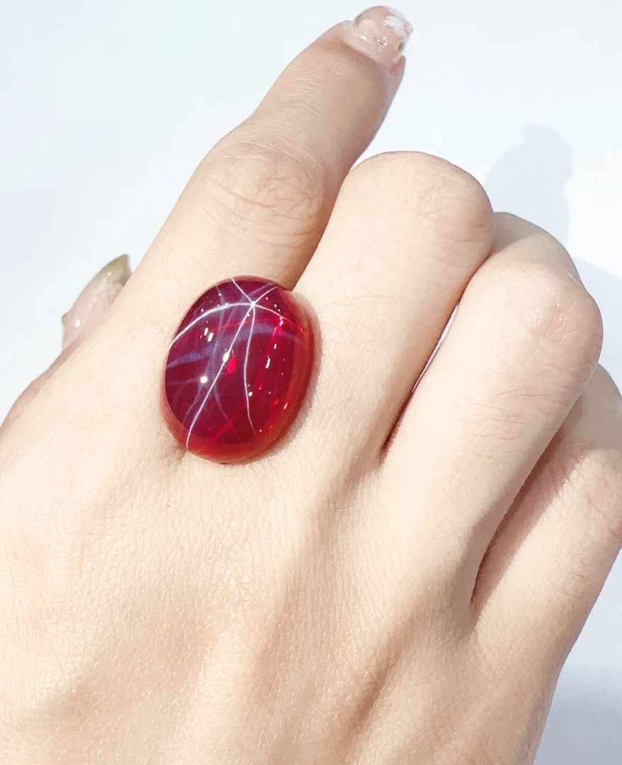 红椭圆裸石20mm高货——————