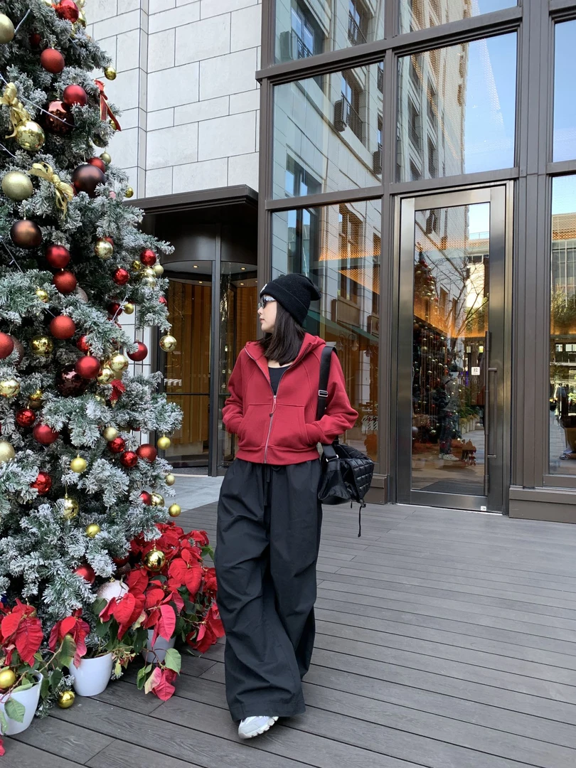 口碑露 sc宽松版 加绒全拉链连帽卫衣来咯