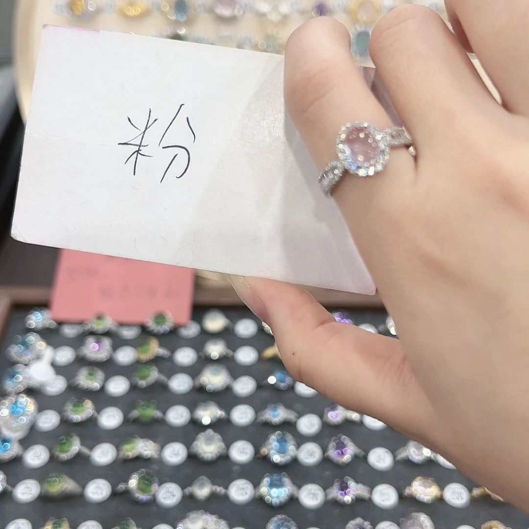 蛇纹石玉戒指银S925镶嵌没***?