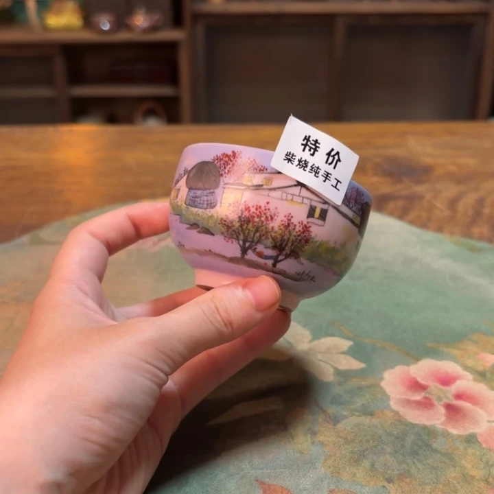 柴烧纯手工手绘陶瓷