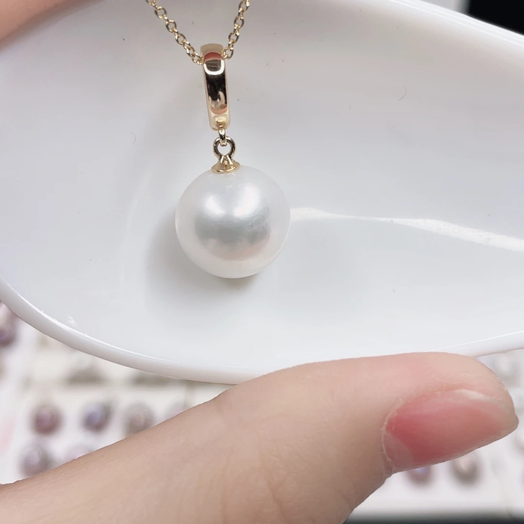 吊坠(不含链)淡水珍珠银S925镶嵌