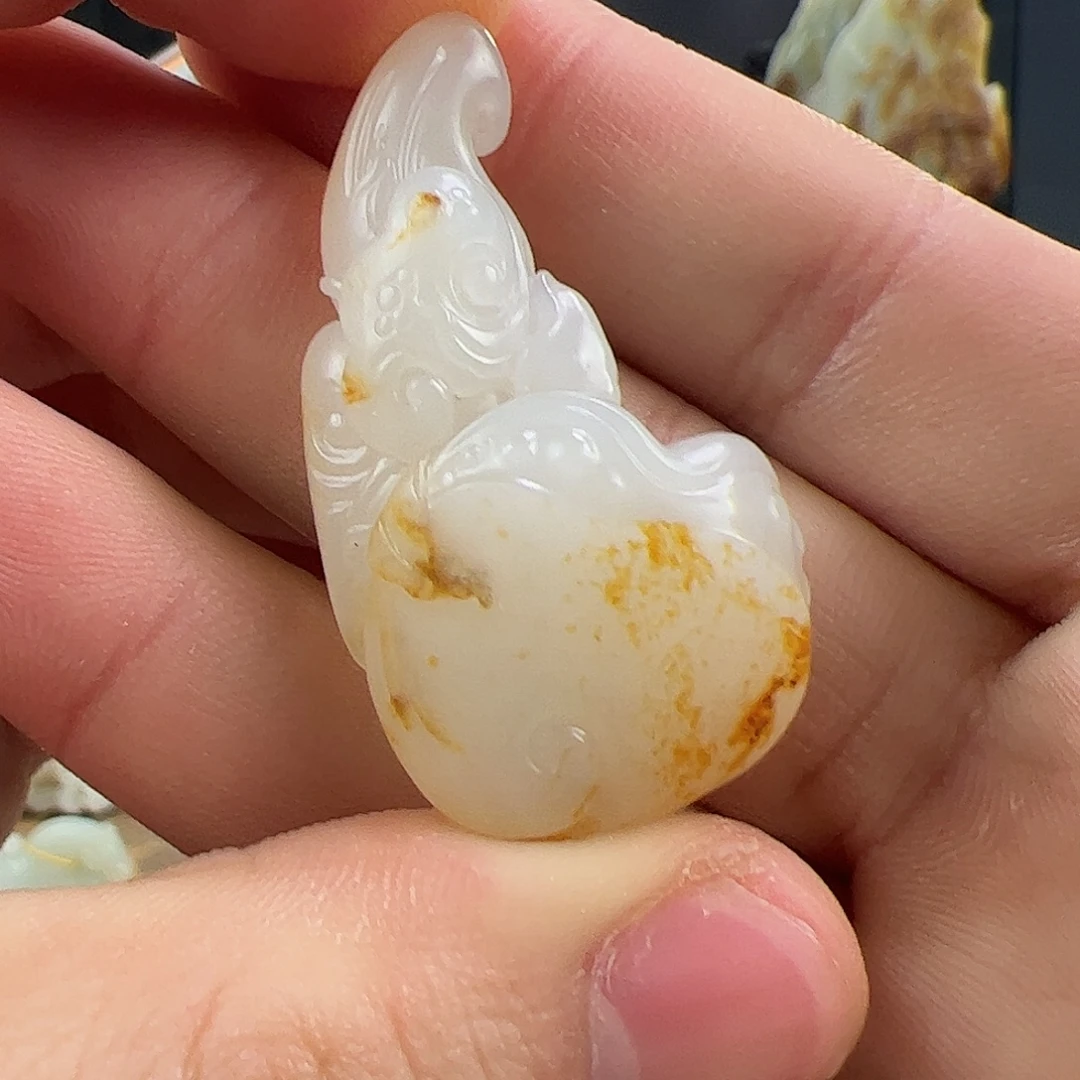 和田玉未镶嵌挂件