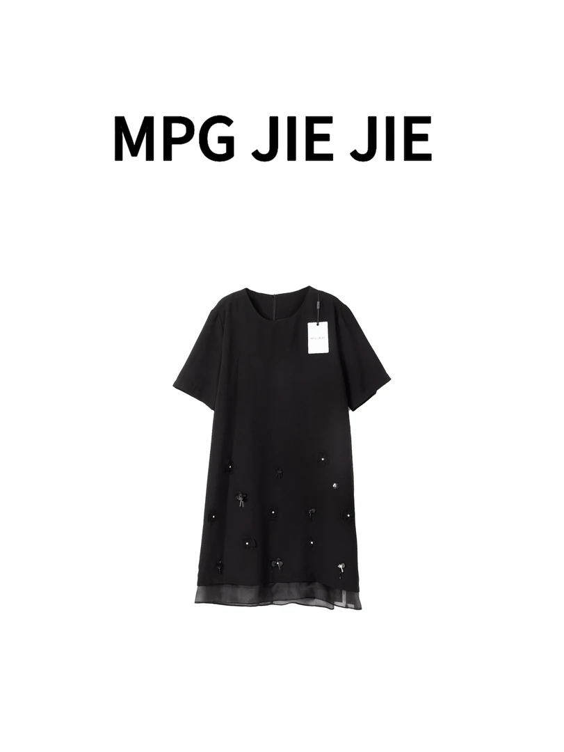 MPG JIEJIE【半夏倾城】25春夏半袖时尚休闲女士小花设计连衣裙