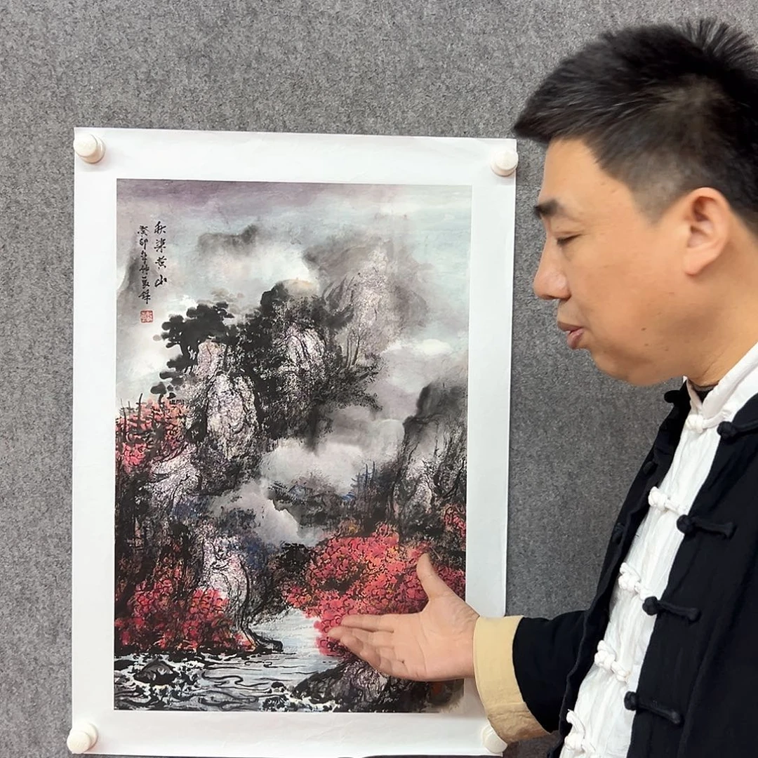 国画秋染国画作品