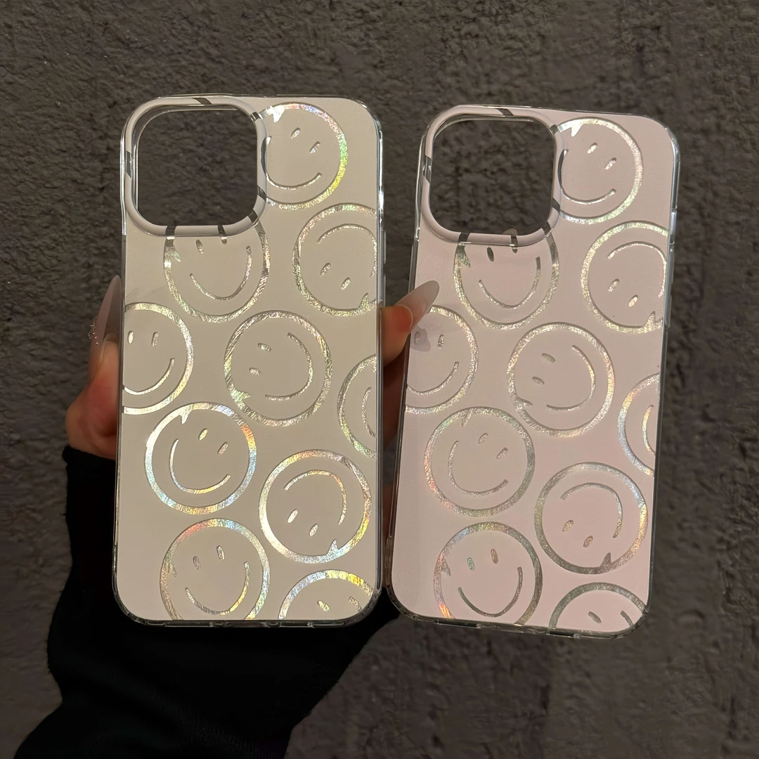 满屏笑脸适用苹果16promax手机壳iPhone15羽纱imd华为p60可爱oppo