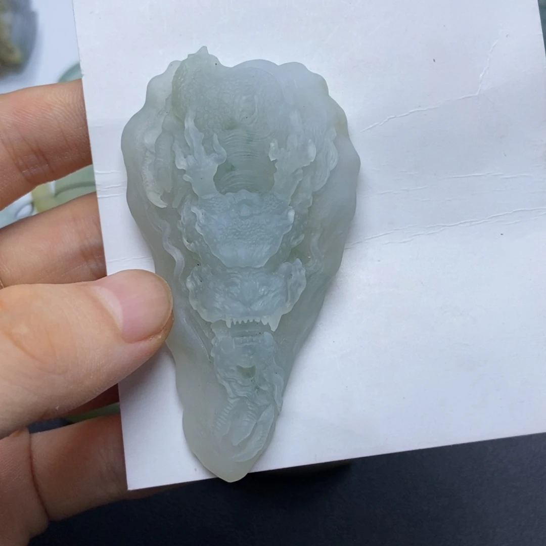 未镶嵌定制翡翠尘***往龙