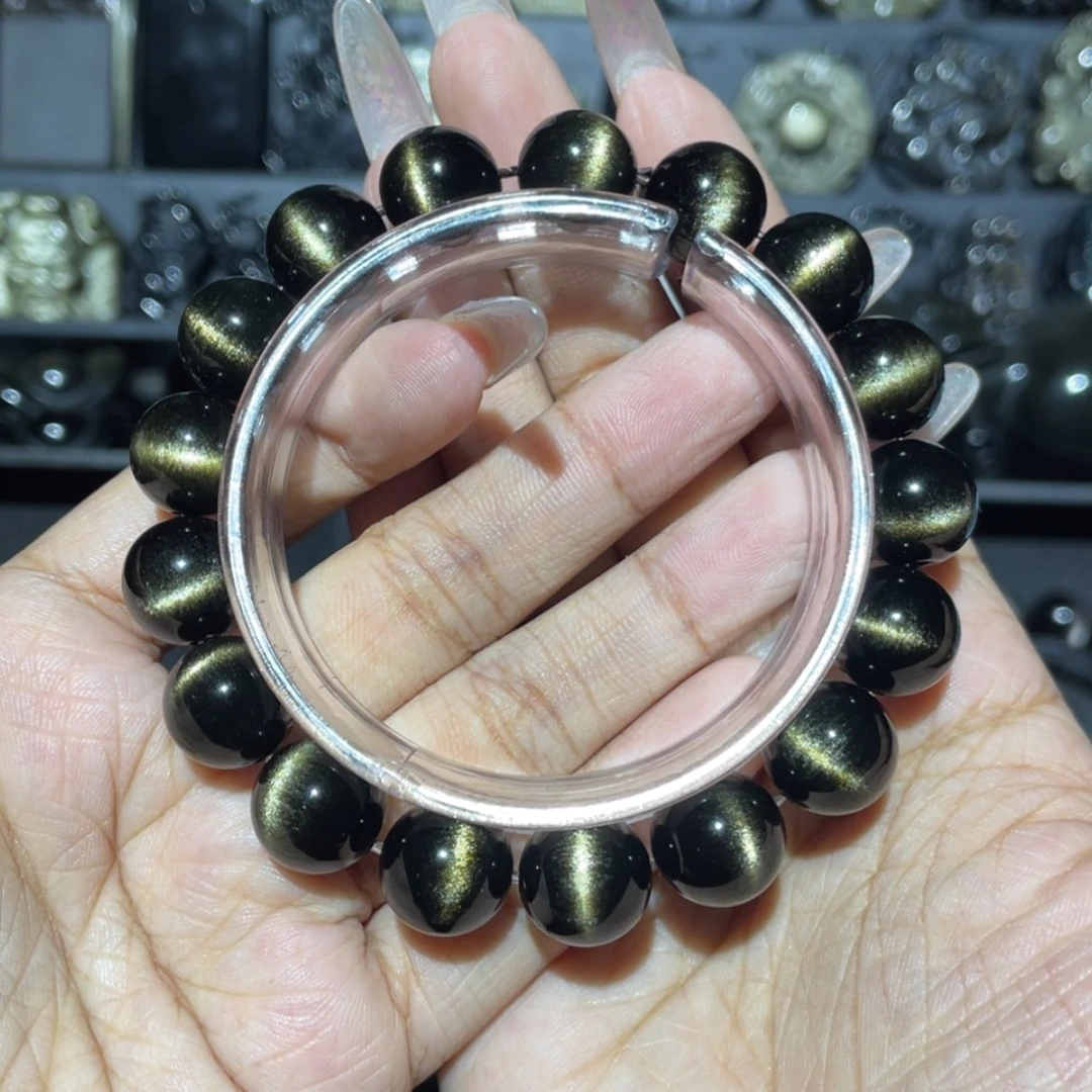 【闪购商品】未镶嵌黑曜岩手串厨****王