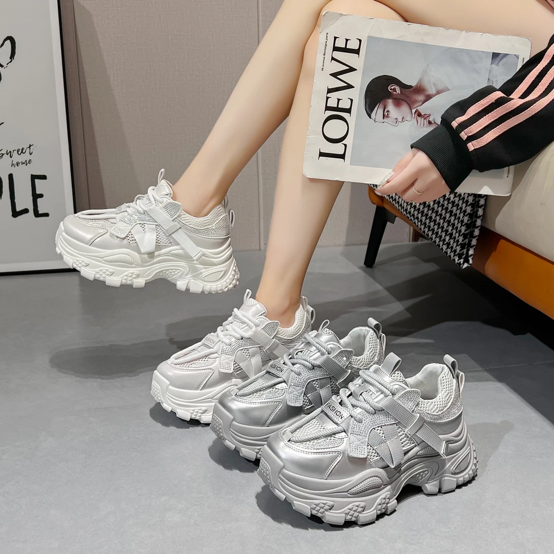 断码现货【单网】老爹鞋女2025夏季新款ins风舒适透气运动鞋女鞋子