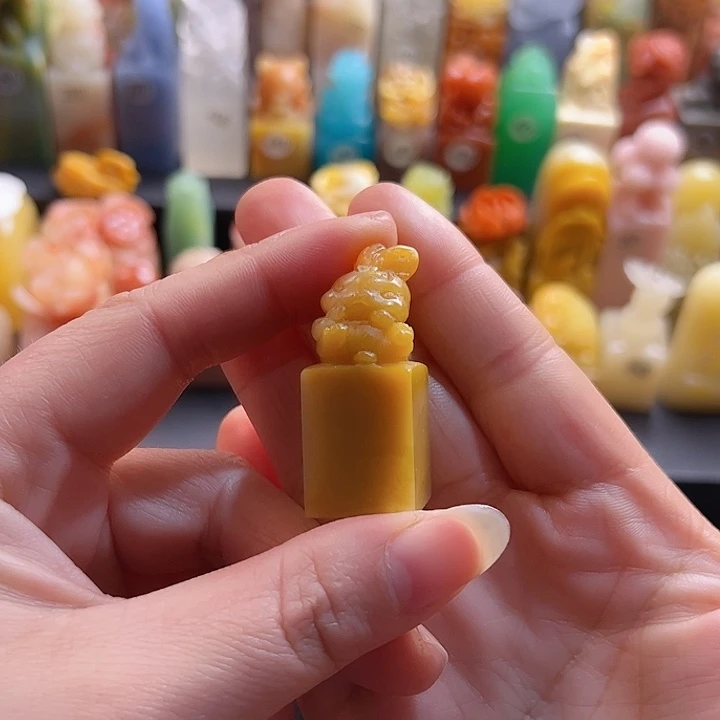 老挝石印石手工定制1.6厘米，兔子，包刻字