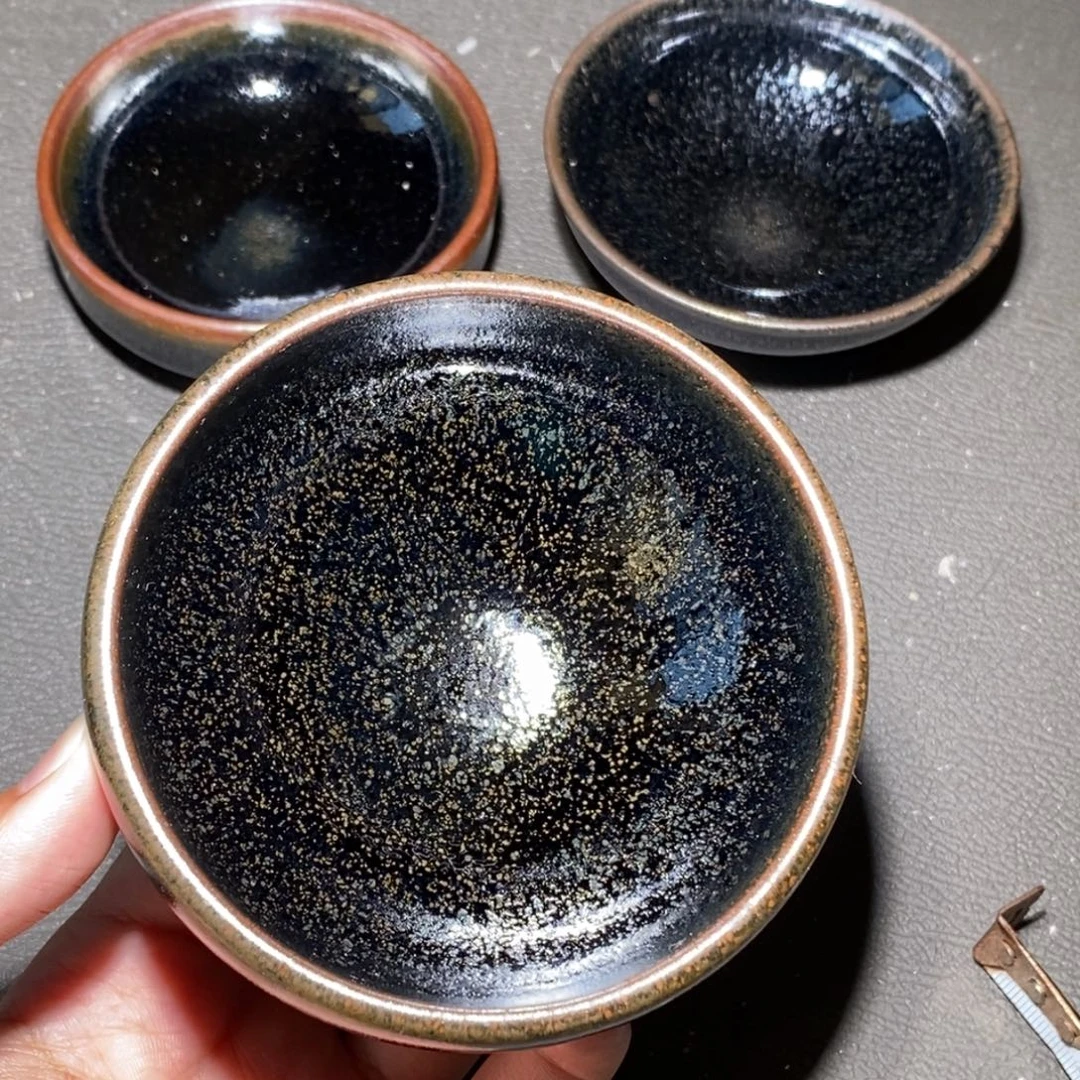 无***色茶盏建盏主人杯一只