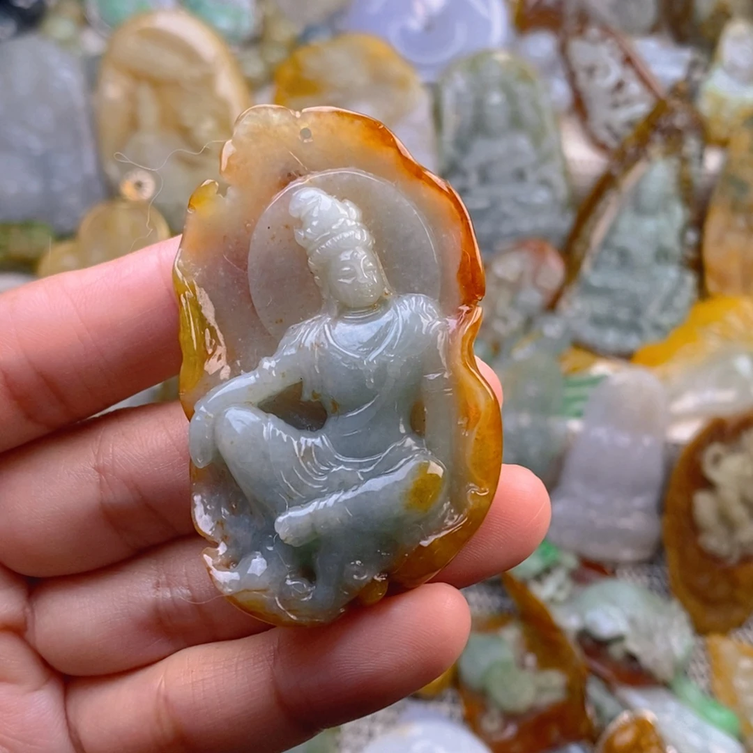 翡翠未镶嵌吊坠(不含链)翡翠