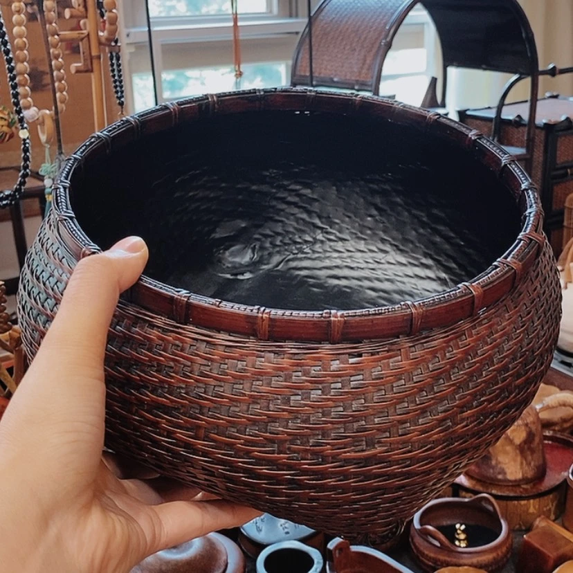 【闪购商品】大漆复古炭筐大