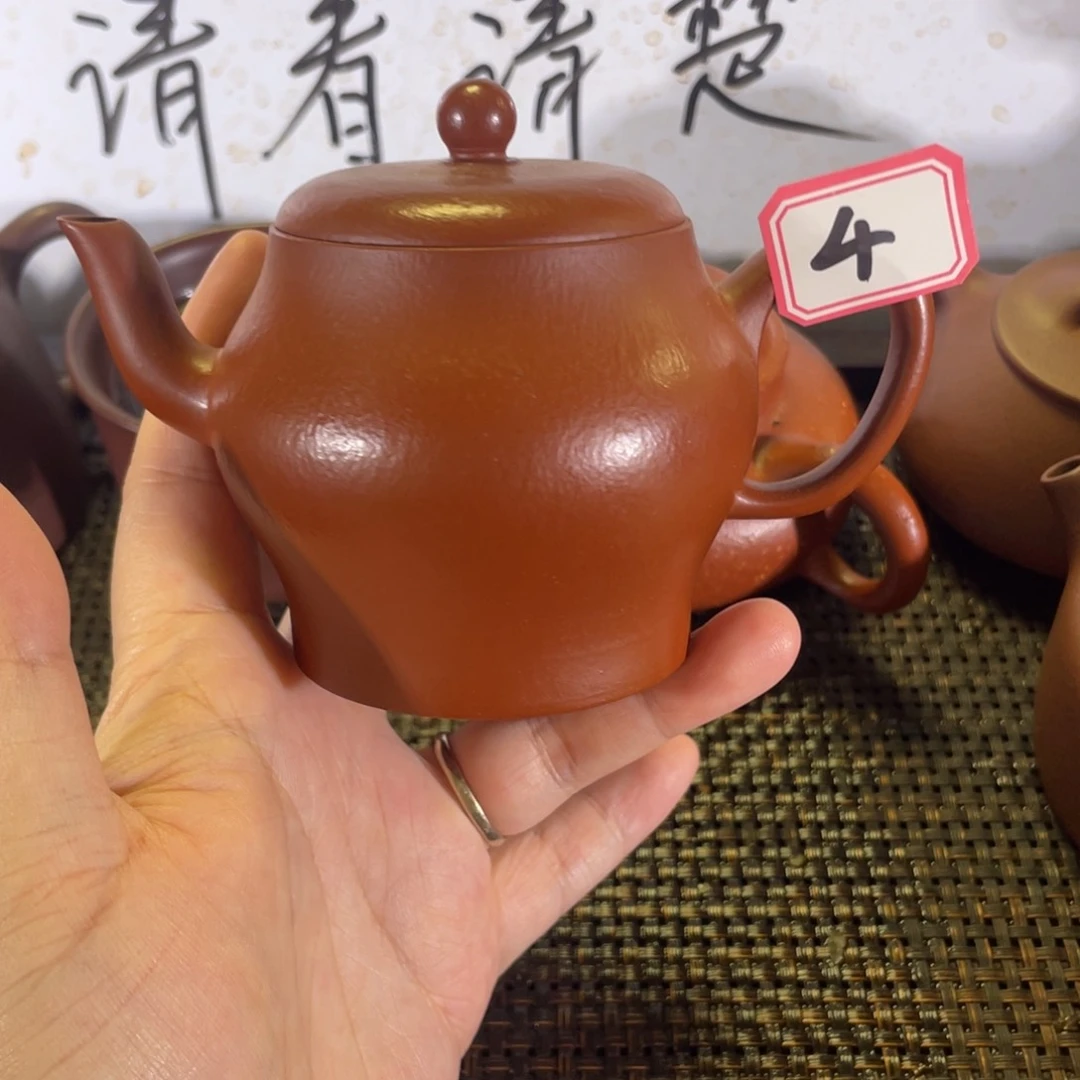 茶壶紫砂宫灯微瑕全手