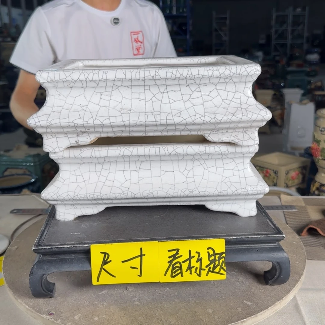 一风堂石湾花盆  内22*14*7修补痕迹微瑕103