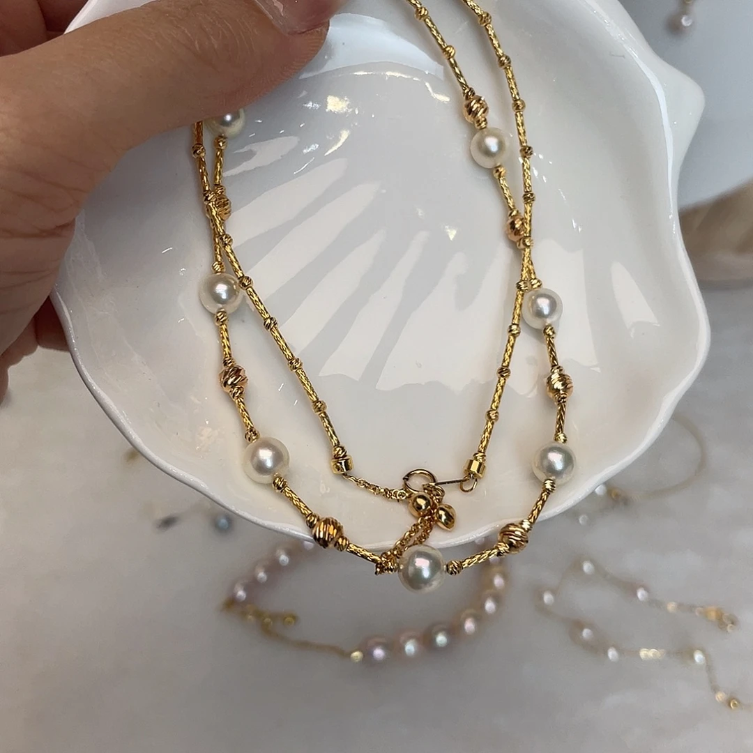 银S925镶嵌海水珍珠颈饰