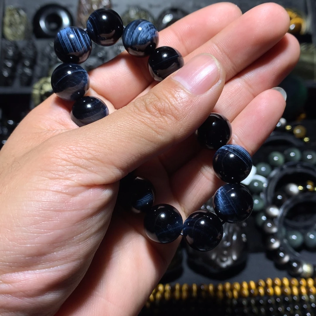 周***天木变石（虎睛石）未镶嵌手链