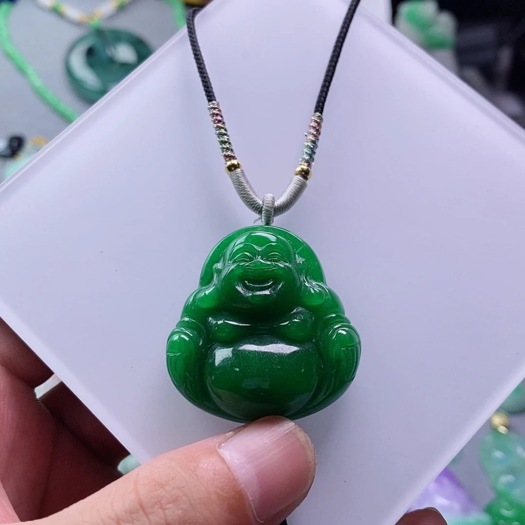 翡翠未镶嵌吊坠(赠链)