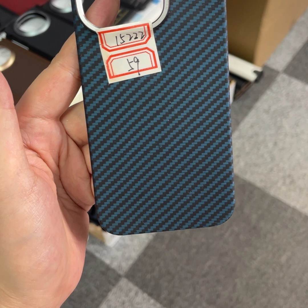 苹果12黑蓝斜纹带磁吸