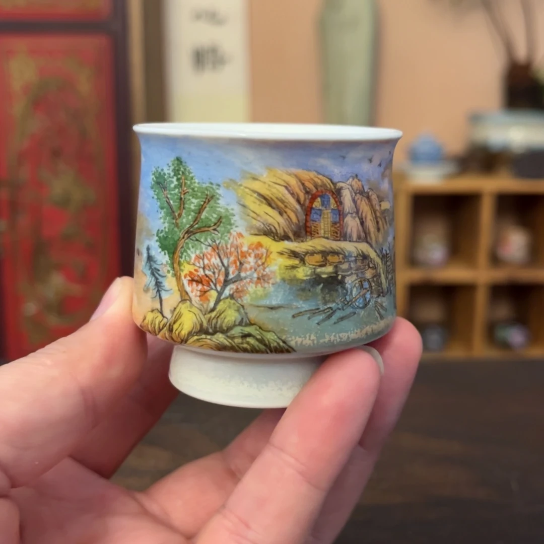柴烧纯手工手绘陶瓷
