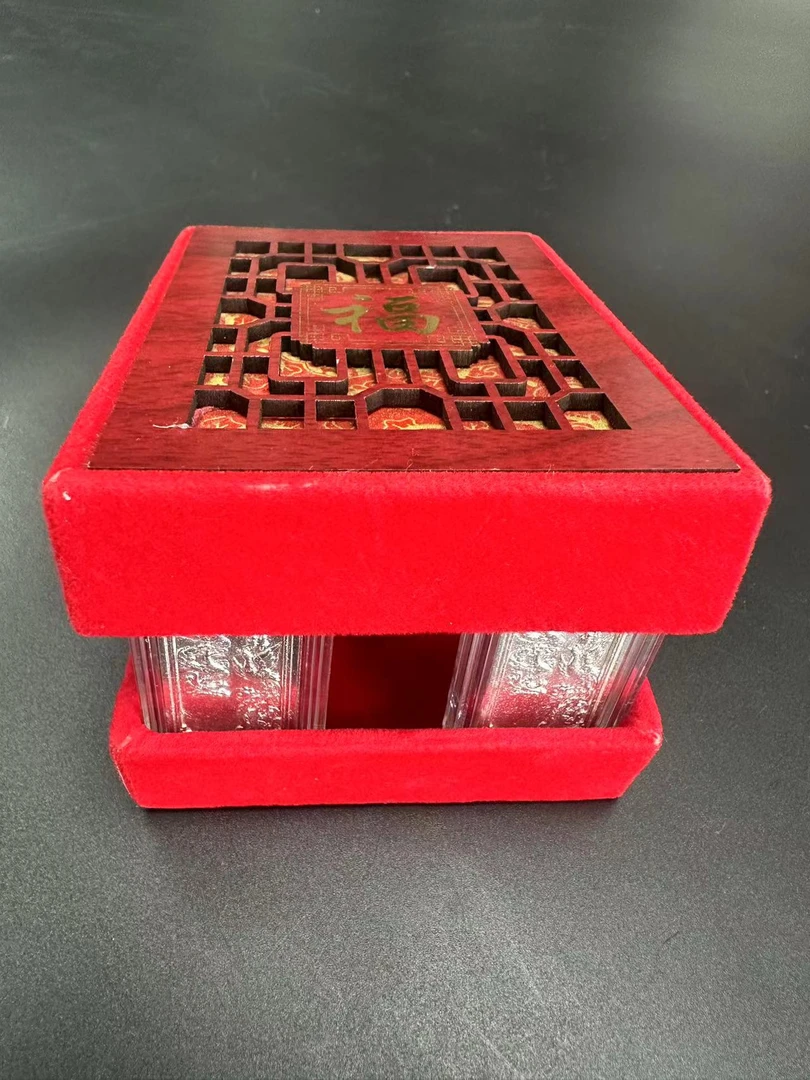 【粉丝福利】大龙凤呈祥银色家用自用客厅书房创意摆件1收藏实心