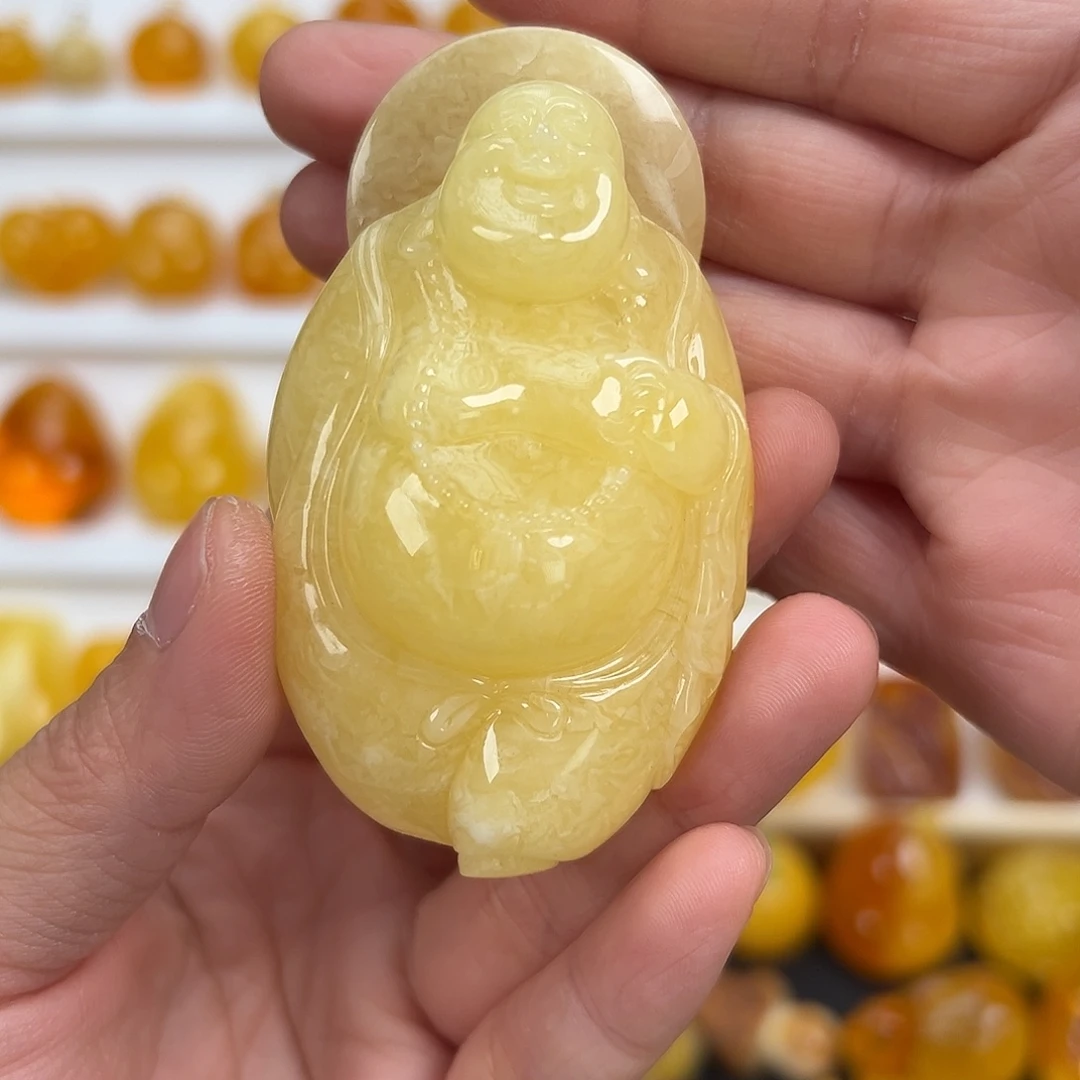 蜜蜡未镶嵌颈饰42克