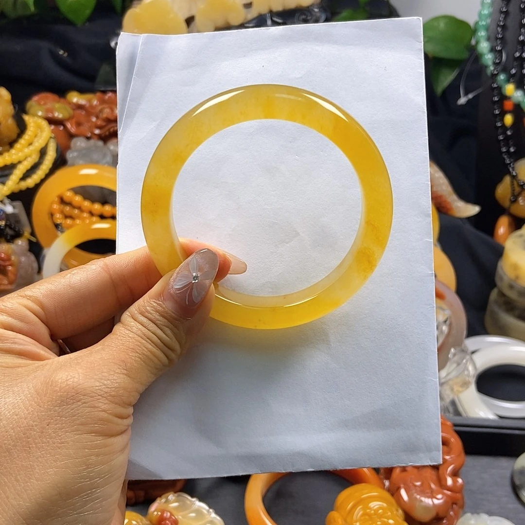 石英质玉（黄龙玉）未镶嵌手镯阳阳