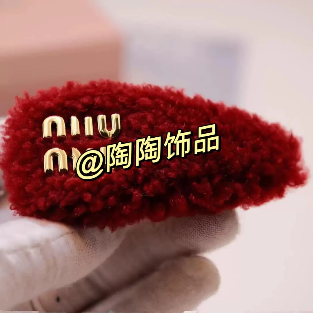 韩系安哥拉红发夹FJ064