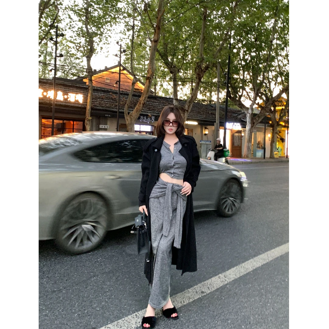 媛媛 【利兹新贵】全羊毛长款百搭时尚宽松大衣外套#DY0162