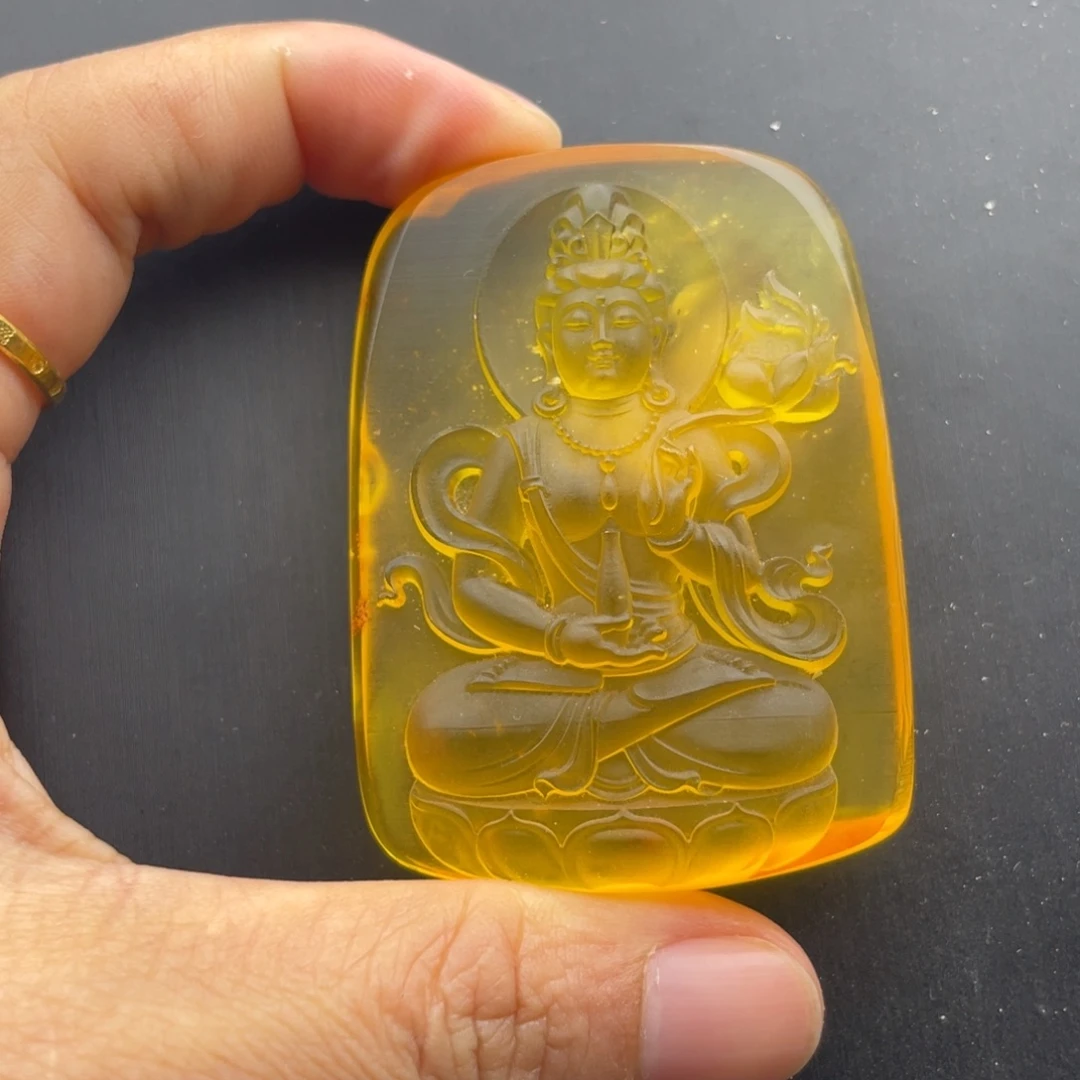 琥珀未镶嵌颈饰天然琥珀蜜蜡