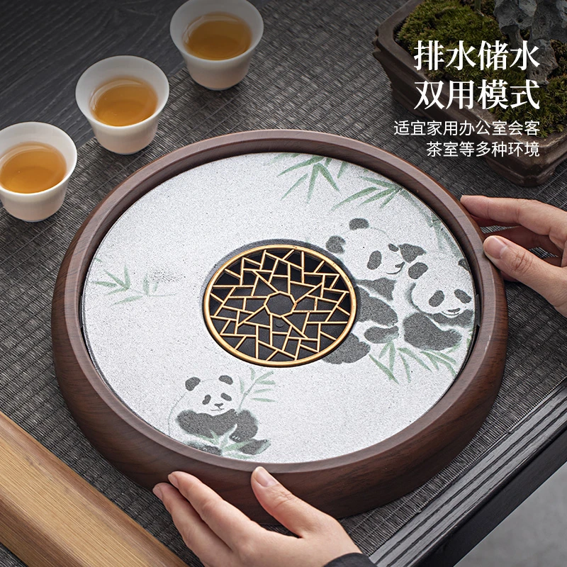 可移动车载吸水茶盘功夫茶具干泡台新款排水储水沥水茶托盘