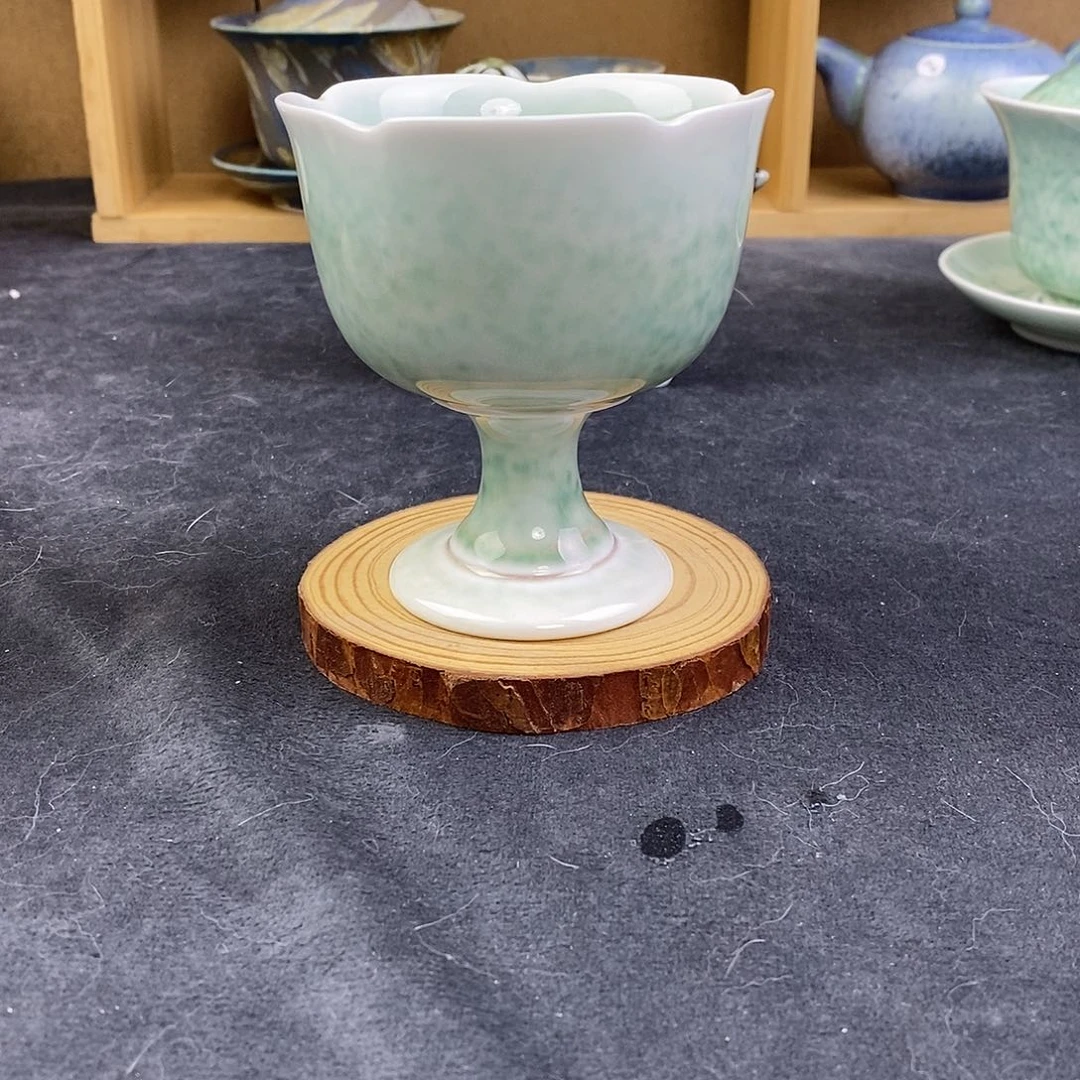 景德镇高温陶瓷高脚杯