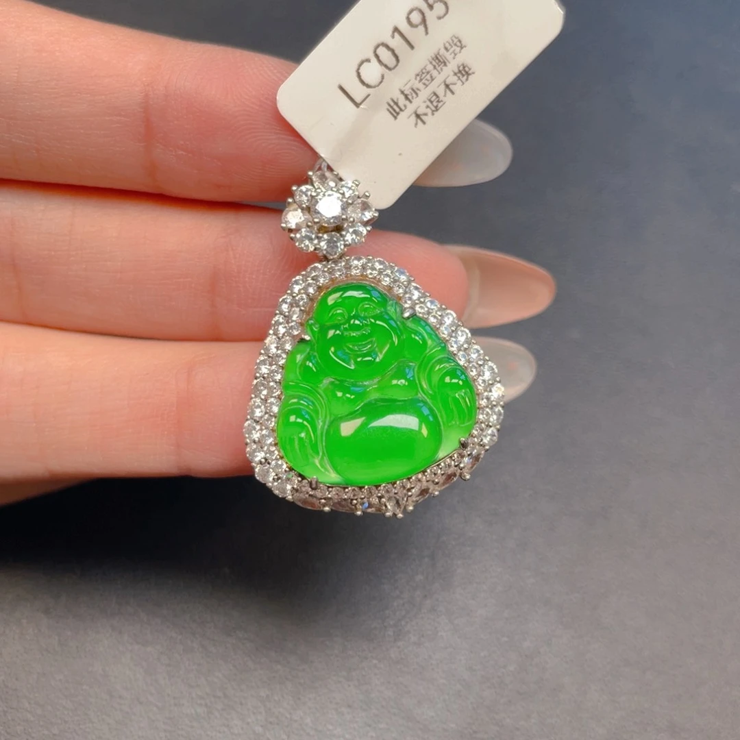 【闪购商品】吊坠(不含链)银S925镶嵌翡翠