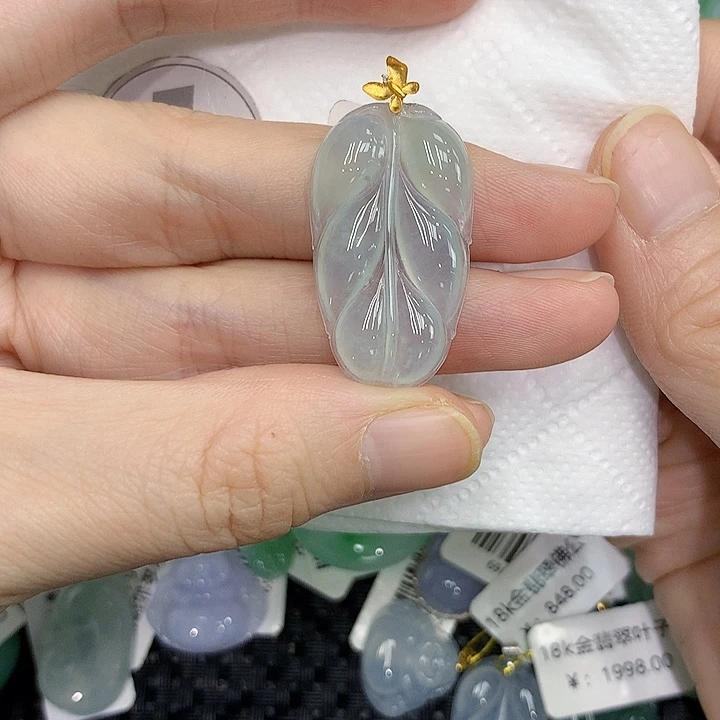 颈饰18K金镶嵌翡翠123567788
