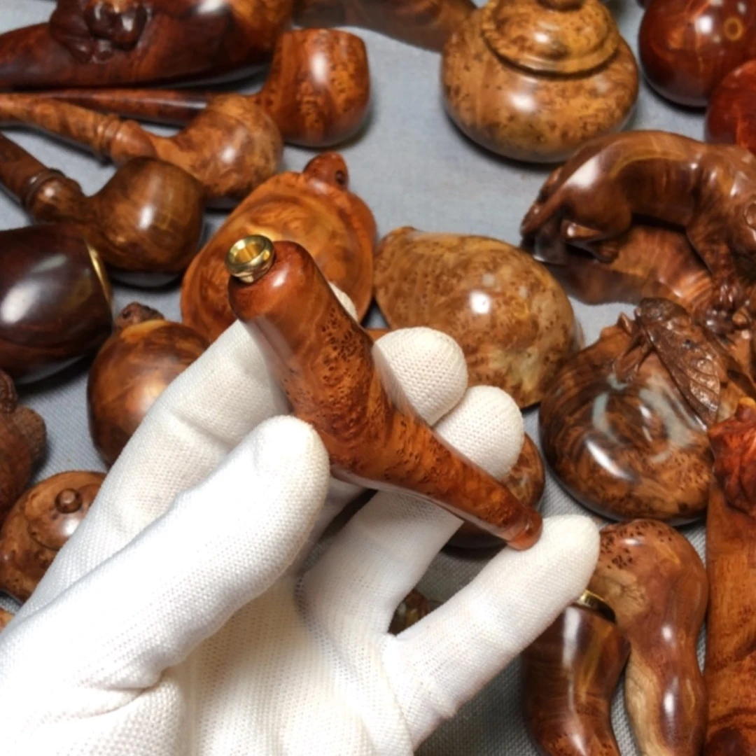 【闪购商品】木麻梨疙瘩火琉璃手把件