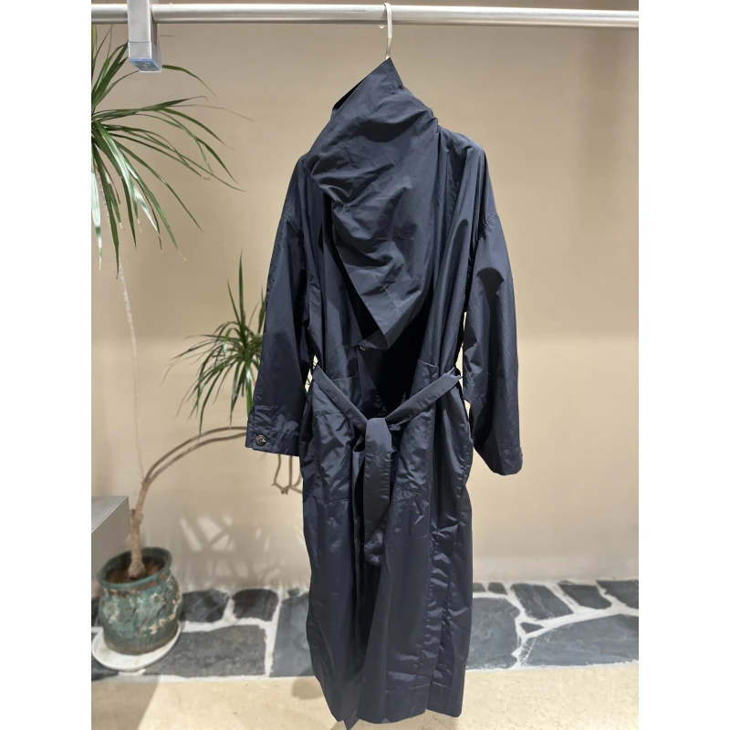 soeur 高级感藏青色长款风衣