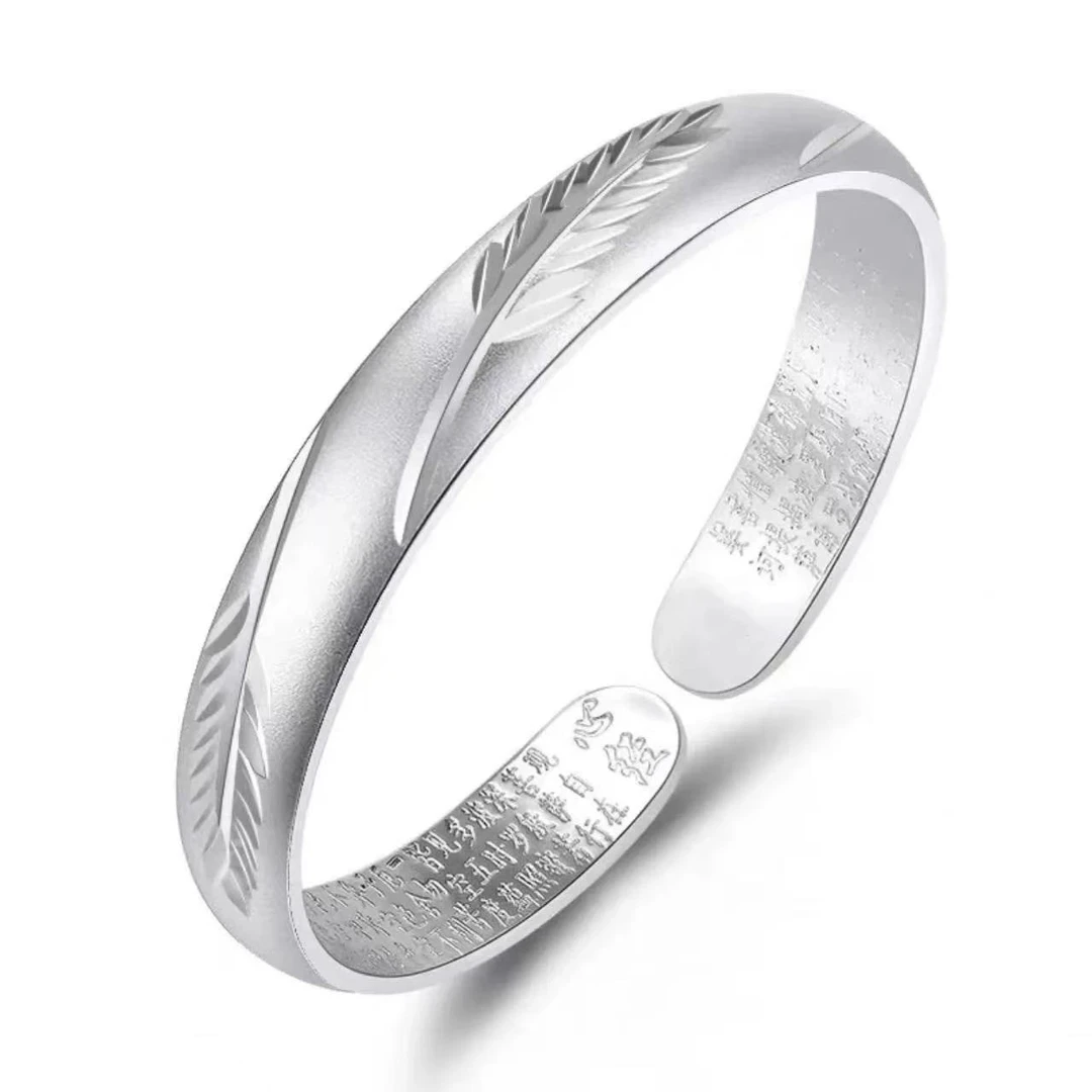 925银手镯 【AZ】时尚心经手镯2025新款轻奢小众银镀手镯