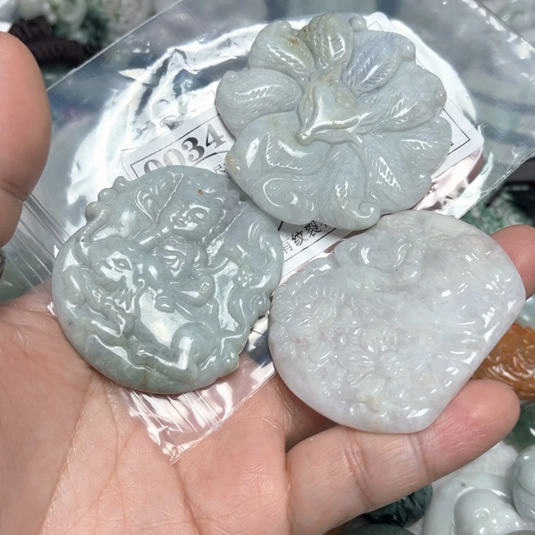 翡翠吊坠(不含链)未镶嵌0034 瑕疵