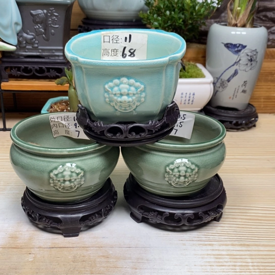 紫砂陶瓷艺术花盆陶瓷