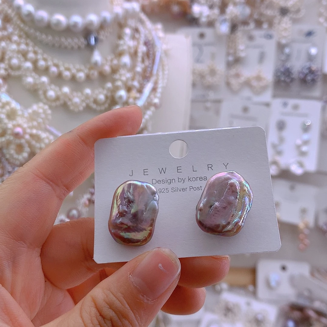 耳环未镶嵌淡水珍珠