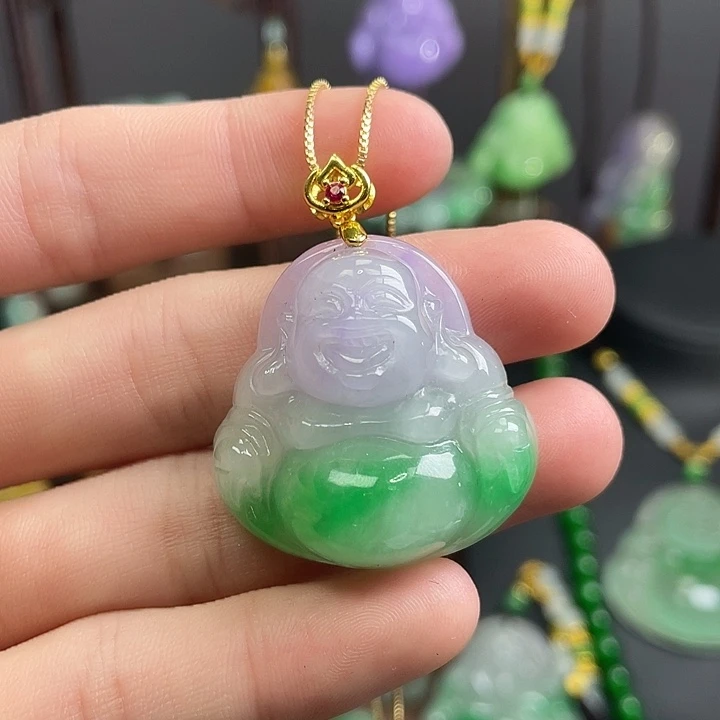 翡翠未镶嵌吊坠(赠链)