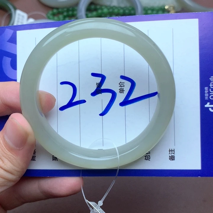 和田玉手镯未镶嵌55