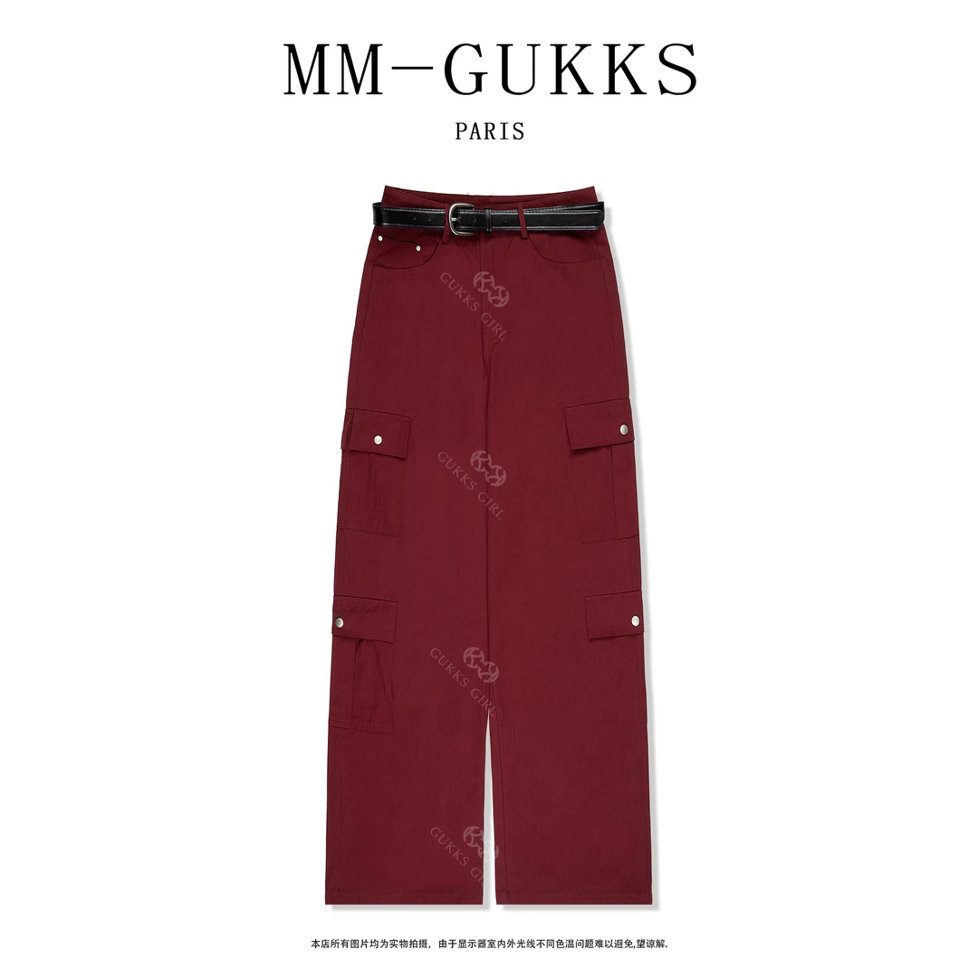 明明GUKKS/阔腿宽松工装长裤82527