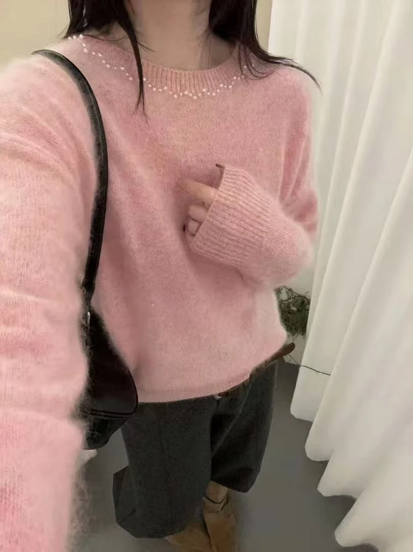 【十一甄选】钉珠圆领拉绒