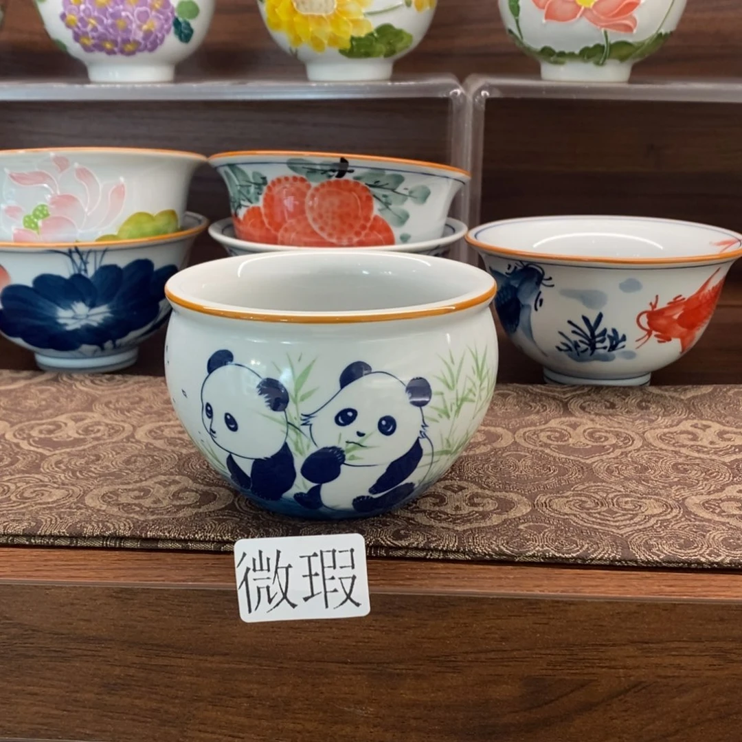 釉下彩老陶泥手工绘制