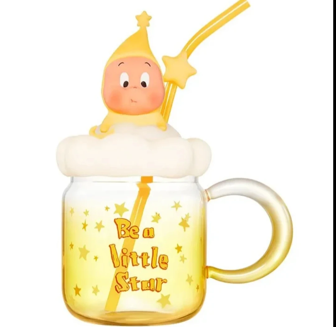 我们都是星星人系列时尚玻璃吸管杯