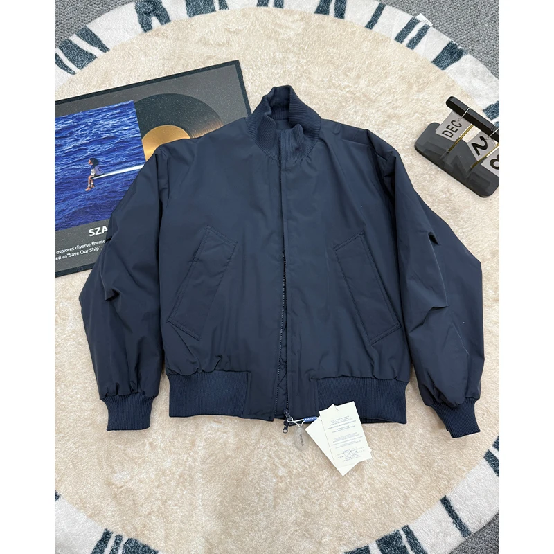 美式短款飞行夹克棉服男款冬季cleanfit外套bomber廓形立领棉衣潮
