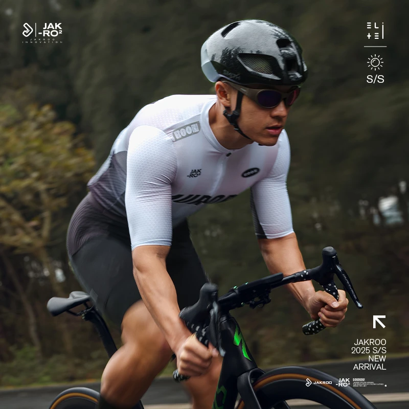 捷酷欧若风AURORA男士蜂窝气动短袖高弹透气舒适自行车骑行上衣